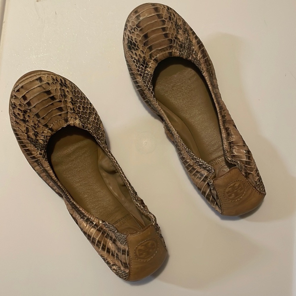 Tory Burch snakeskin flats